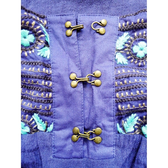 Bohemian Floral Embroidery Crochet Tunic/Top/Shirt - Picture 4 of 8